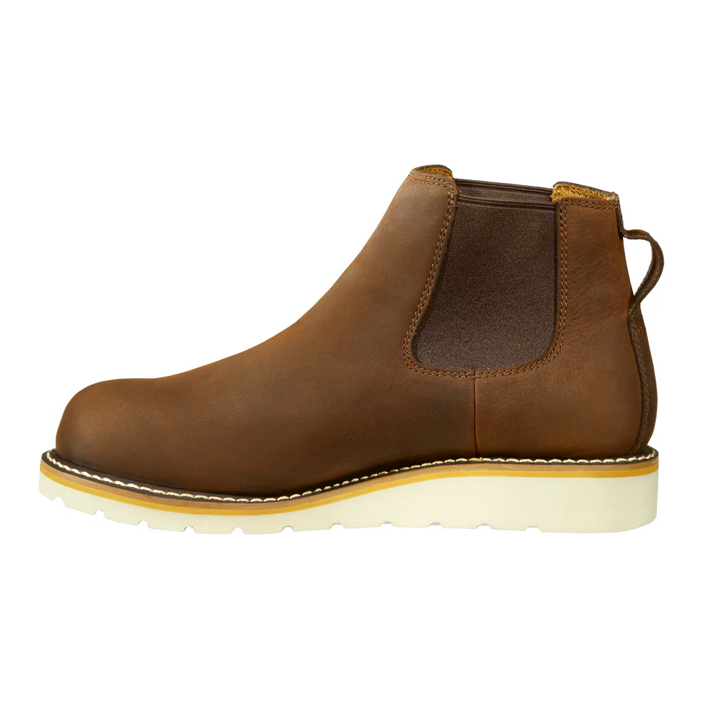 5-INCH CHELSEA PULL-ON STEEL TOE WEDGE BOOT - DKBRN-Dark Bison Oil Tanned | Carhartt FW5233-M - Image 3