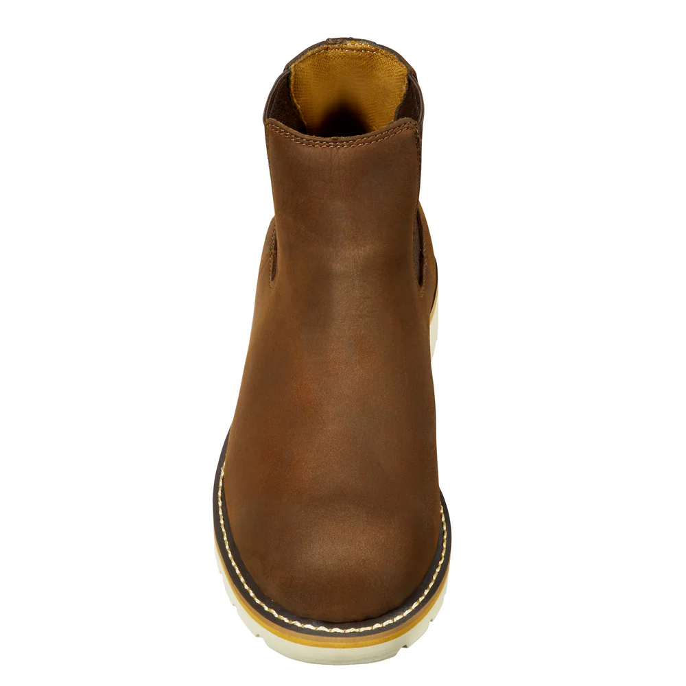 5-INCH CHELSEA PULL-ON WEDGE BOOT - DKBRN-Dark Bison Oil Tanned | Carhartt FW5025-W - Image 4