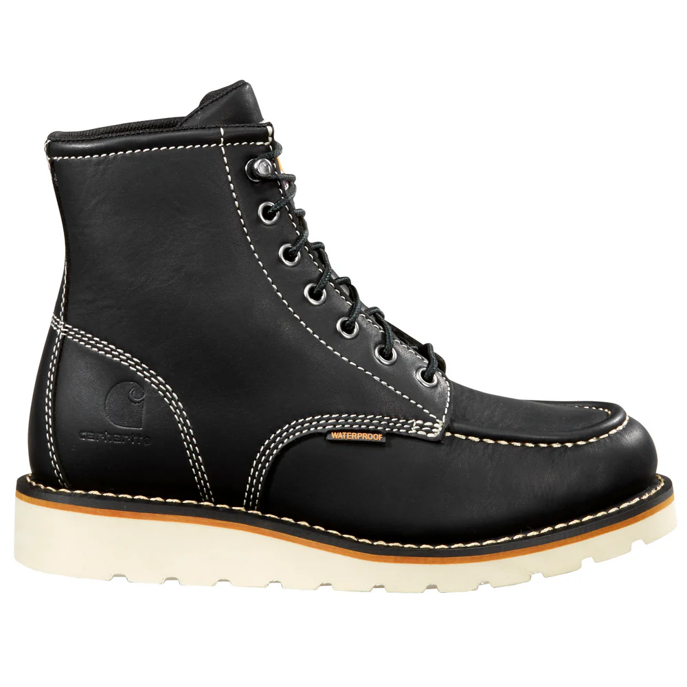 6-INCH WATERPROOF WEDGE BOOT - BLK-Black Oil Tanned | Carhartt FW6021-W