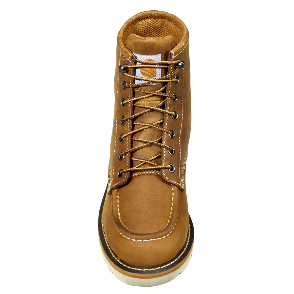 6-INCH WATERPROOF WEDGE STEEL TOE BOOT - DKBRN-Dark Bison Oil Tanned | Carhartt FW6225-W - Image 4