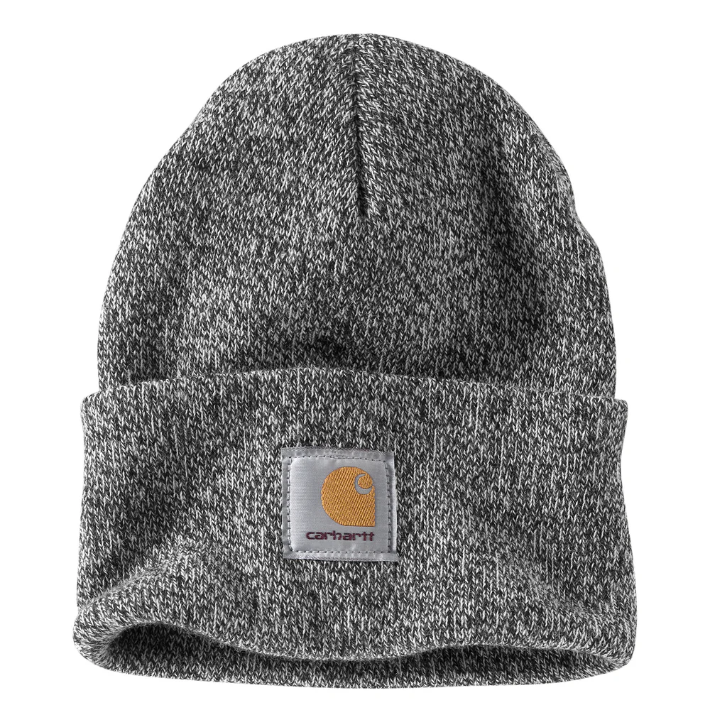 Knit Cuffed Beanie - 019-Black/White | Carhartt A18