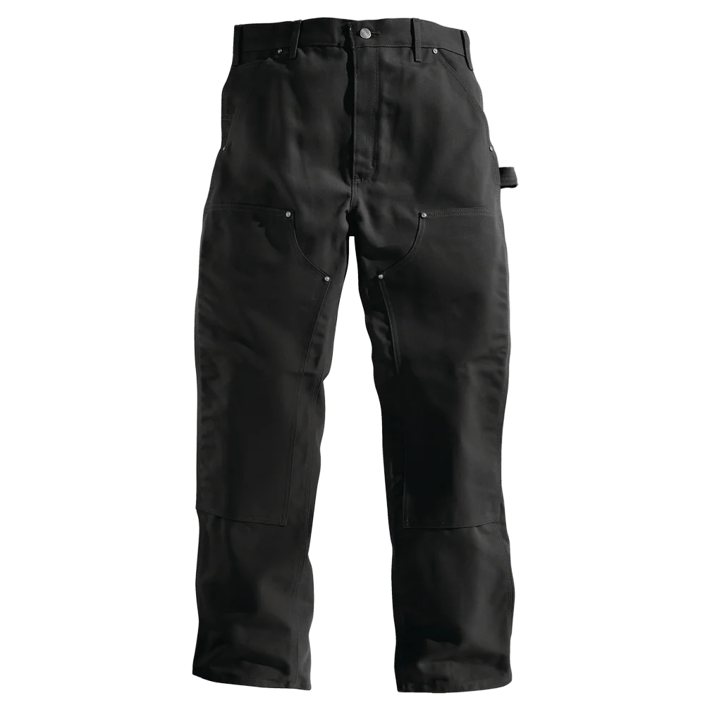 B01 Loose Fit Firm Duck Double-Front Utility Work Pant - BLK-Black | Carhartt 106679 - Image 2