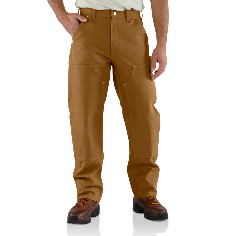 B01 Loose Fit Firm Duck Double-Front Utility Work Pant - BRN-Carhartt Brown | Carhartt 106679 - Image 6