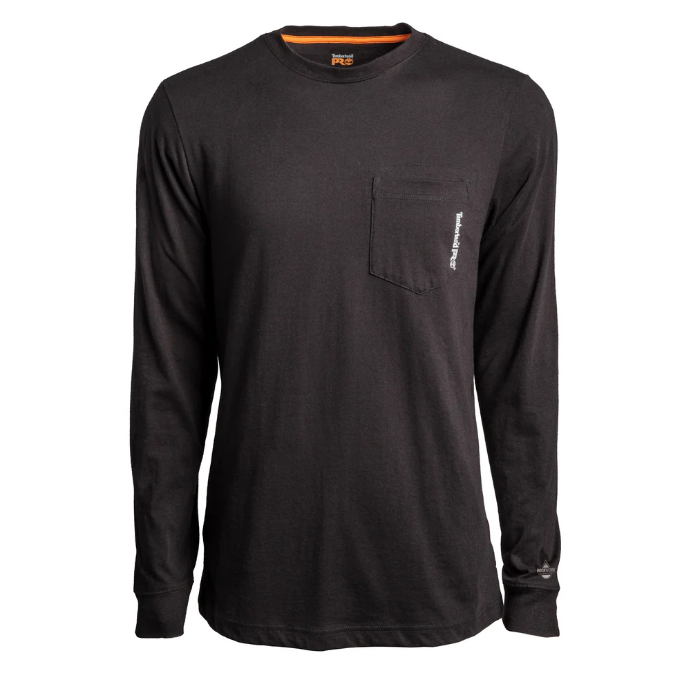 BASE PLATE BLENDED LONG-SLEEVE T-SHIRT (BIG/TALL) - 015-Jet Black | Timberland PRO TB0A1OZ9