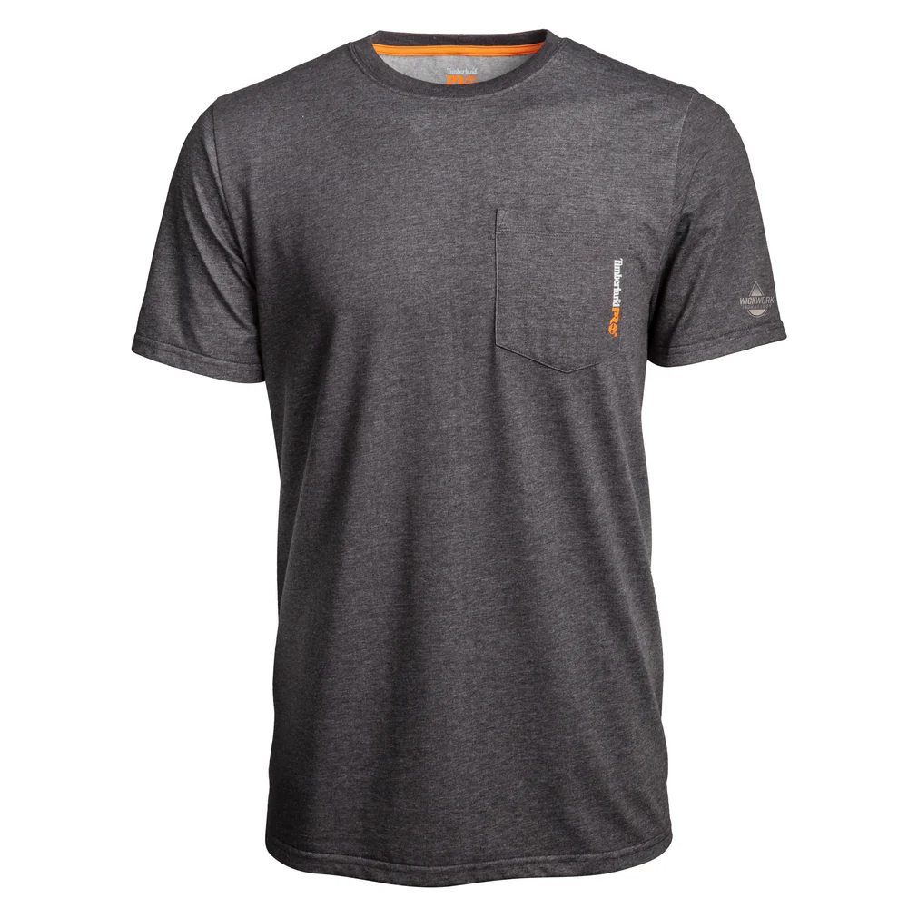 BASE PLATE BLENDED SHORT SLEEVE T-SHIRT - 013-Dark Charcoal Heather | Timberland PRO TB0A1HNS