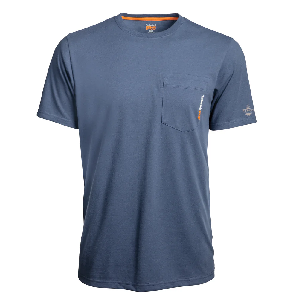 BASE PLATE BLENDED SHORT-SLEEVE T-SHIRT (BIG/TALL) - 432-Vintage Indigo | Timberland PRO TB0A1OZ4