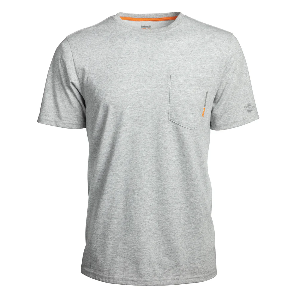 BASE PLATE BLENDED SHORT-SLEEVE T-SHIRT (BIG/TALL) - C81-Light Grey Heather | Timberland PRO TB0A1OZ4
