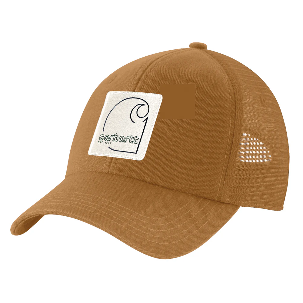 Canvas Mesh-Back C Patch Cap - BRN-Carhartt Brown | Carhartt 106606 - Image 2