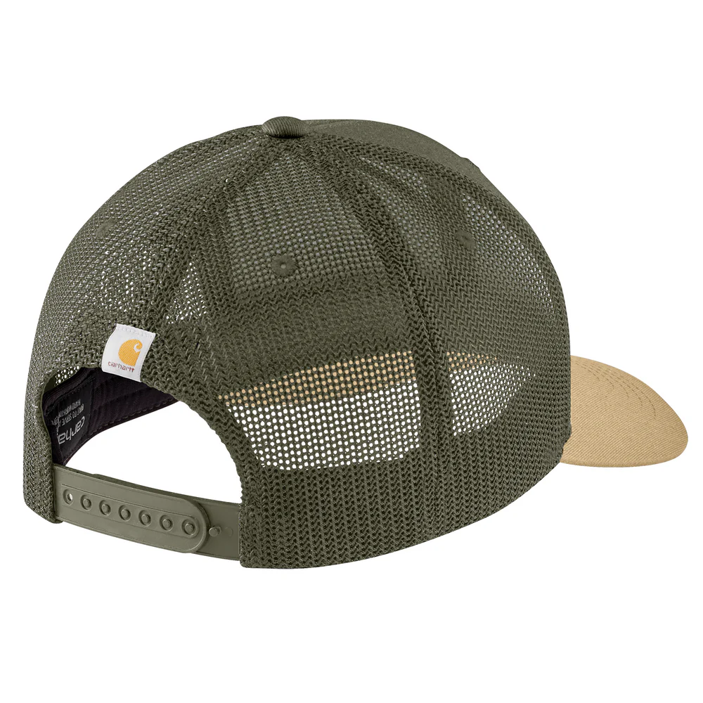 Canvas Mesh-Back Dog Patch Cap - DOV-Dusty Olive | Carhartt 106913