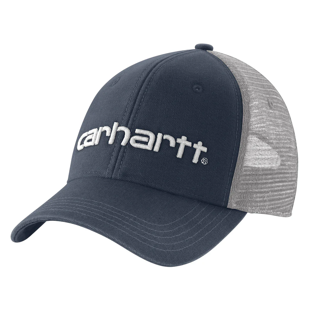 Canvas Mesh-Back Logo Graphic Cap - 408-Navy-White | Carhartt 101195