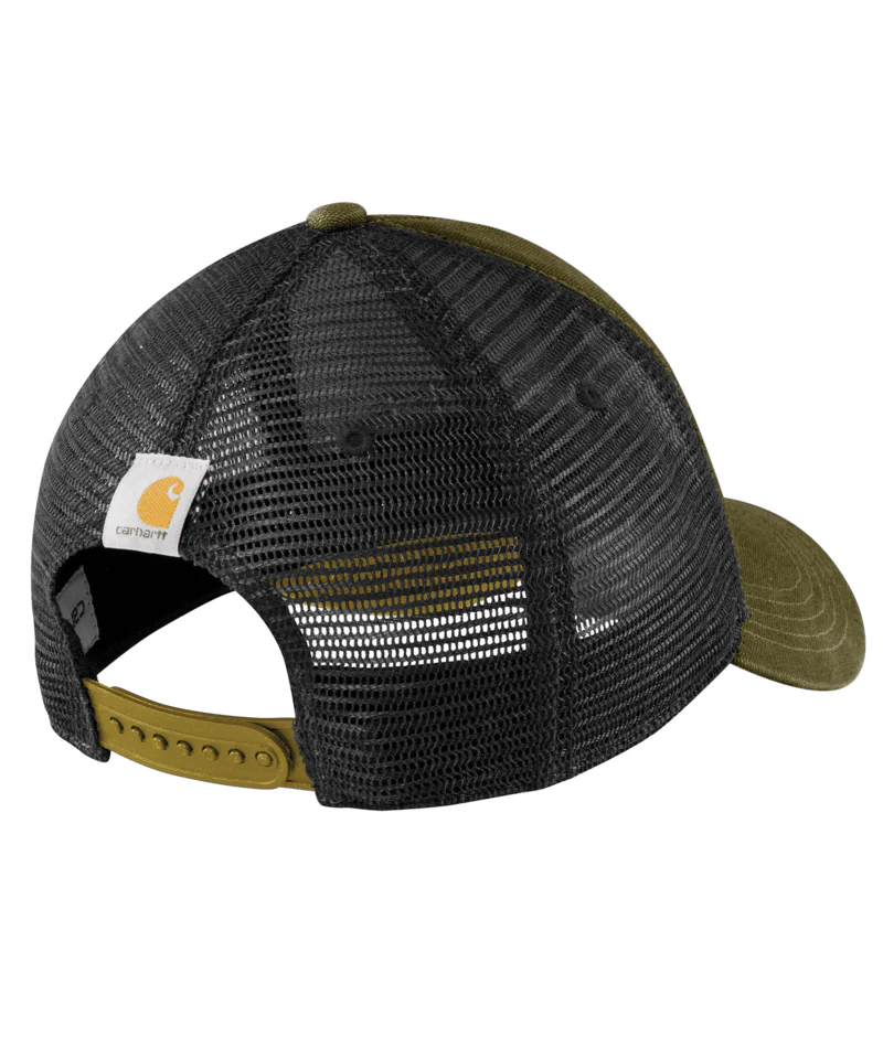 Canvas Mesh-Back Logo Graphic Cap - GL7-Dark Bronzed Green | Carhartt 101195 - Image 2