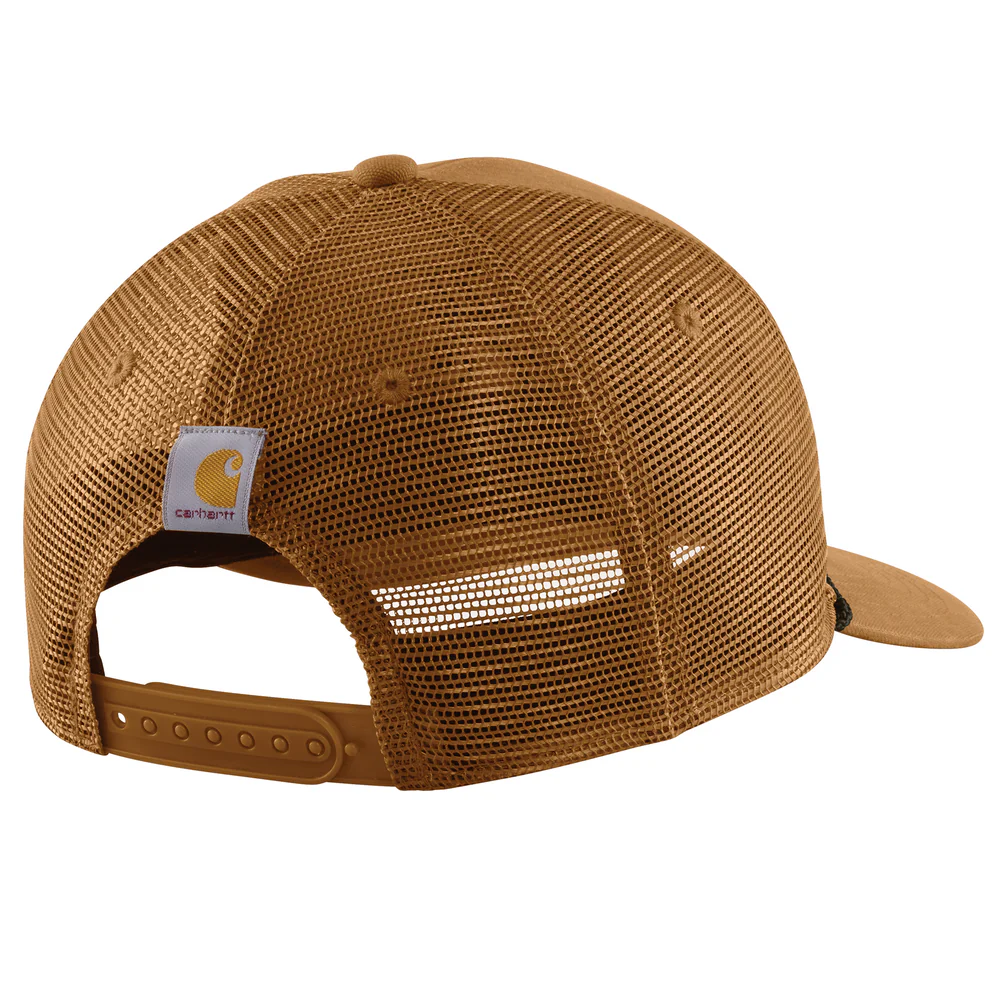 Canvas Mesh-Back Script Cap - BRN-Carhartt Brown | Carhartt 106344