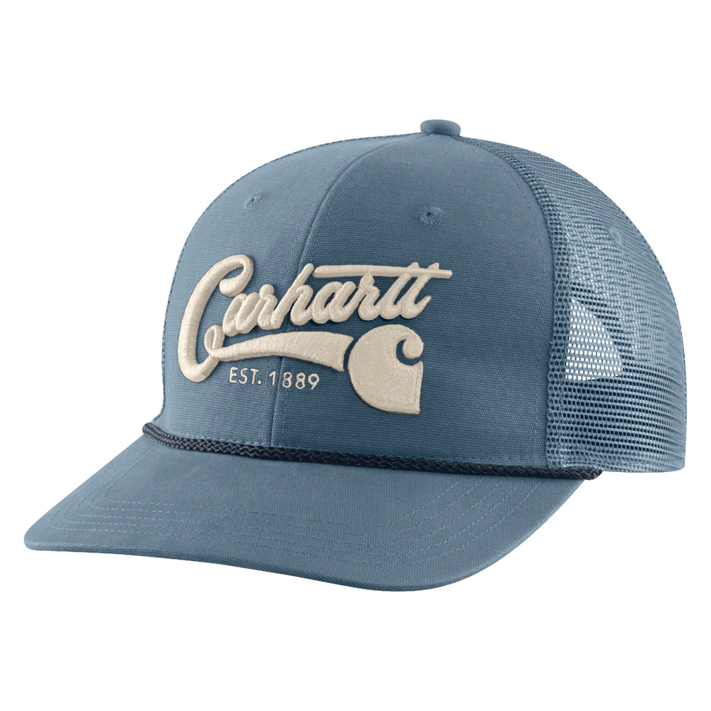 Canvas Mesh-Back Script Cap - HG7-Thundercloud | Carhartt 106344 - Image 2