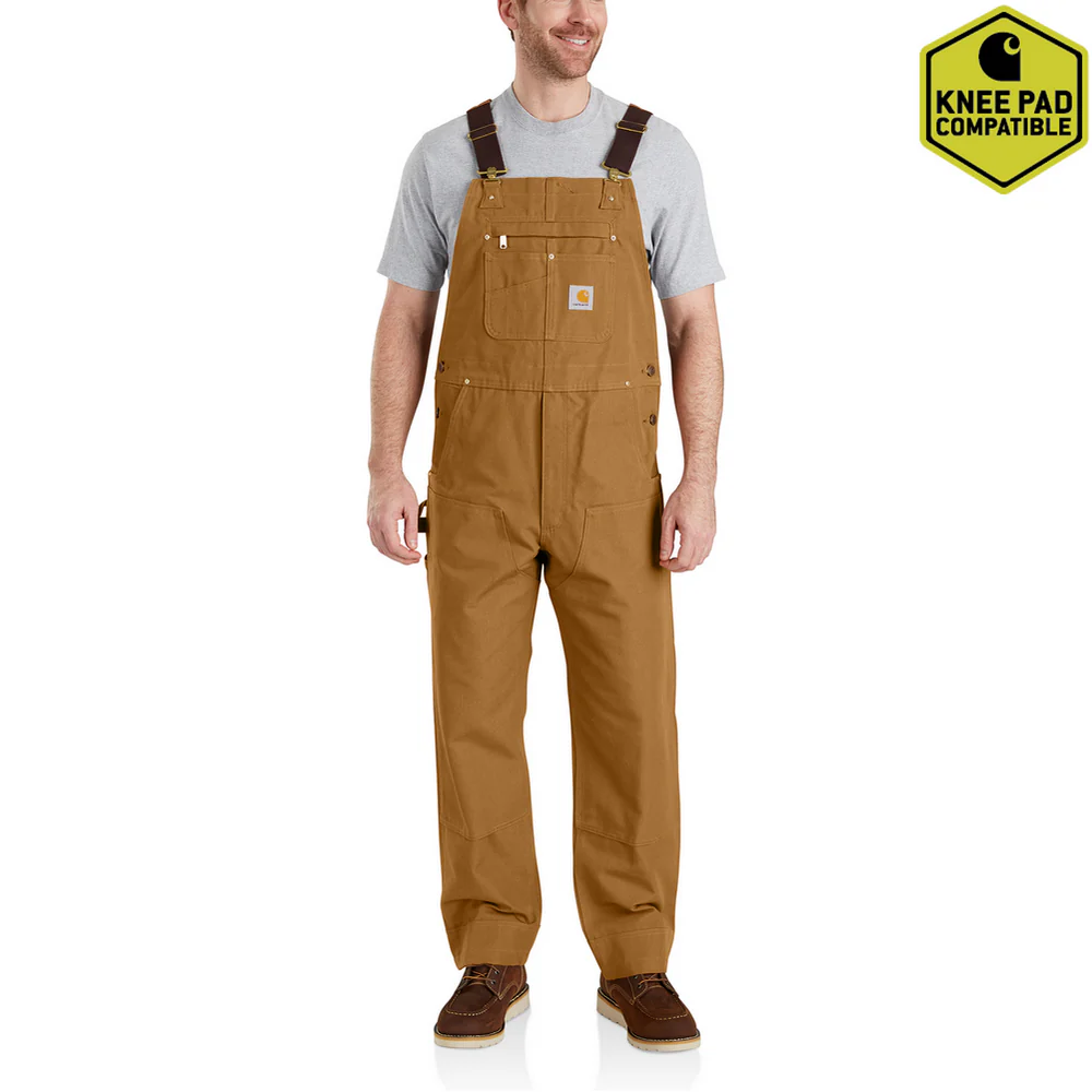 DUCK BIB OVERALLS - 211-Carhartt Brown | Carhartt 102776 - Image 4