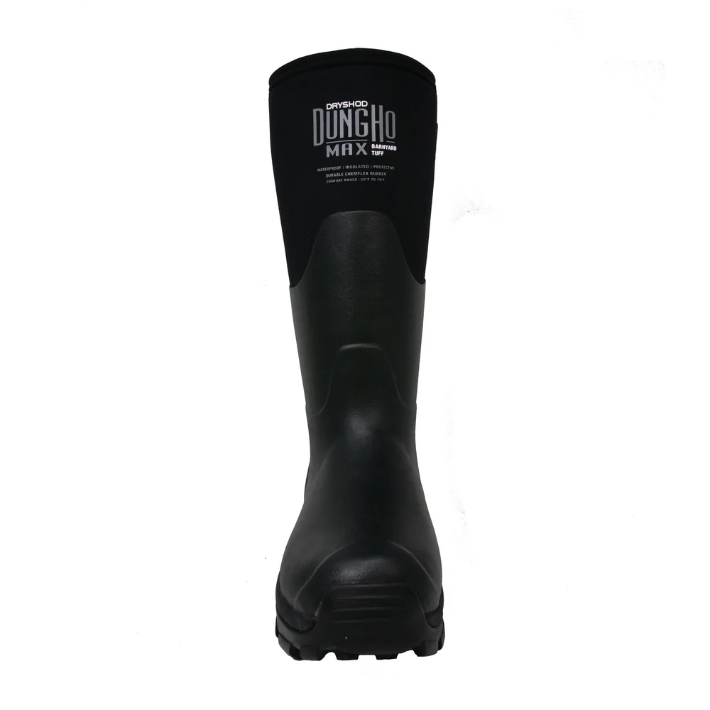 DUNGHO MAX GUSSET BARNYARD BOOT - BK-Black & Grey | Dryshod DHMGMHBK - Image 4