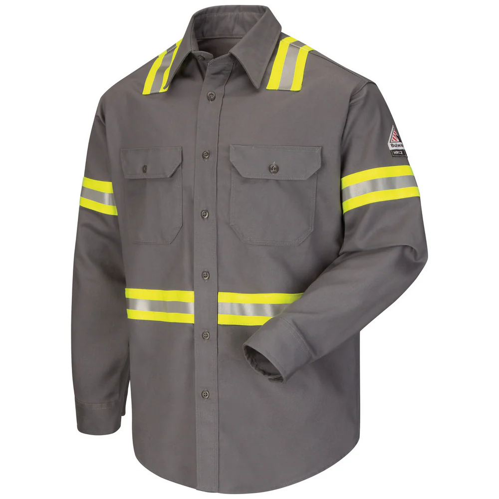 ENHANCED VISIBILITY FR UNIFORM MIDWEIGHT SHIRT - GY-Grey | Bulwark SLDT