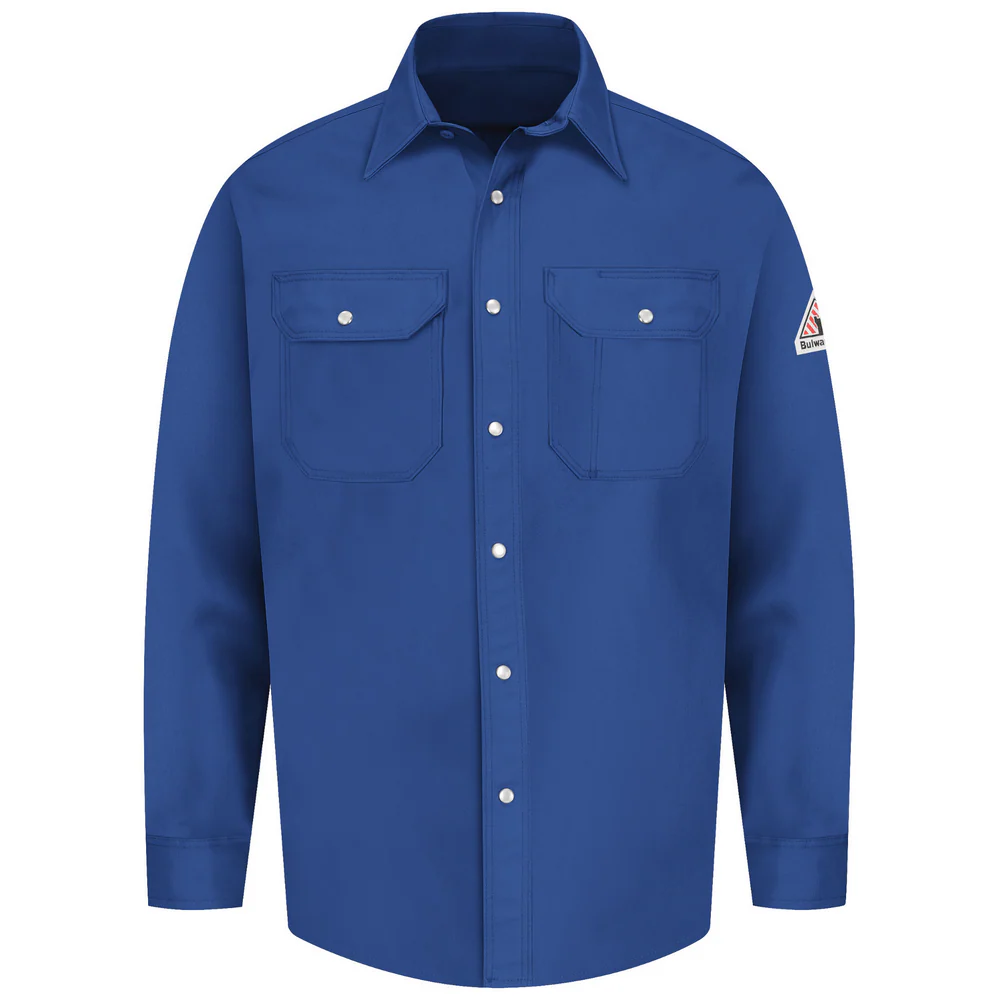 EXCEL FR MIDWEIGHT SNAP-FRONT UNIFORM SHIRT - RB-Royal Blue | Bulwark SES2