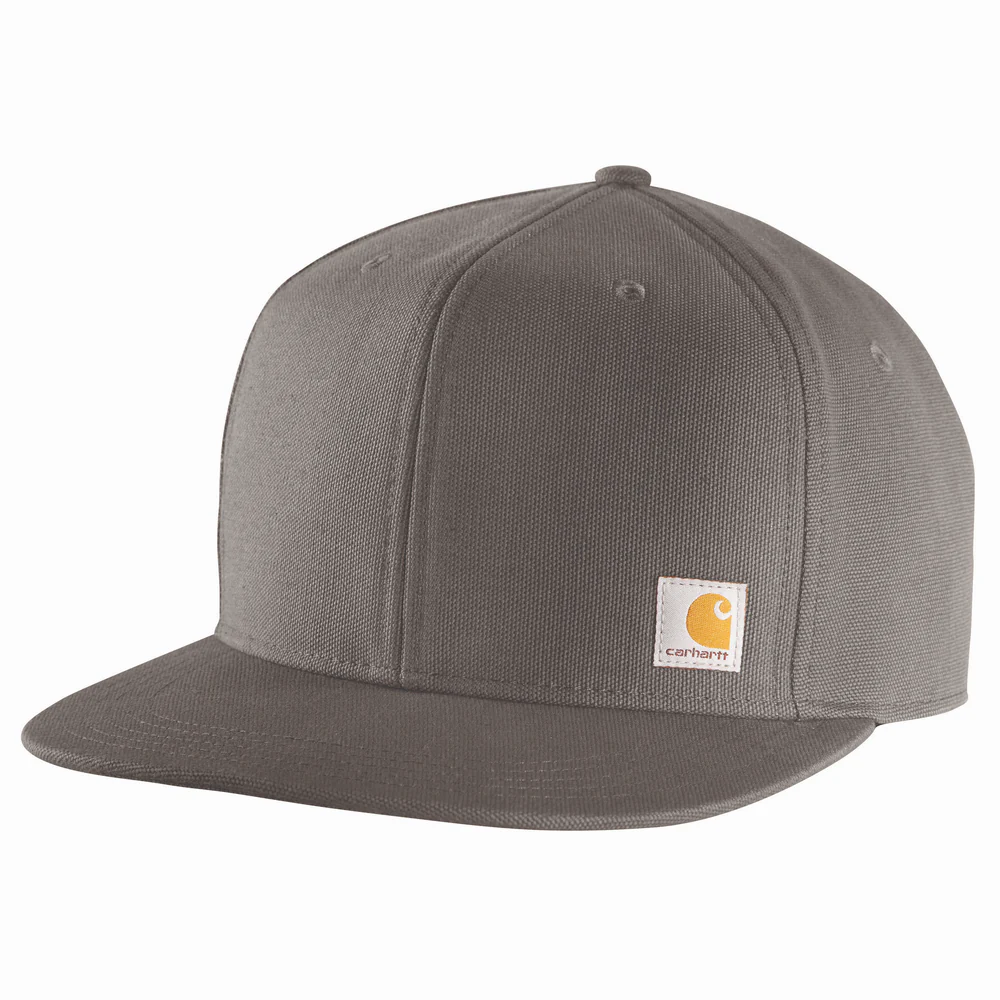 Firm Duck Flat Brim Cap - 039-Gravel | Carhartt 106665 - Image 2