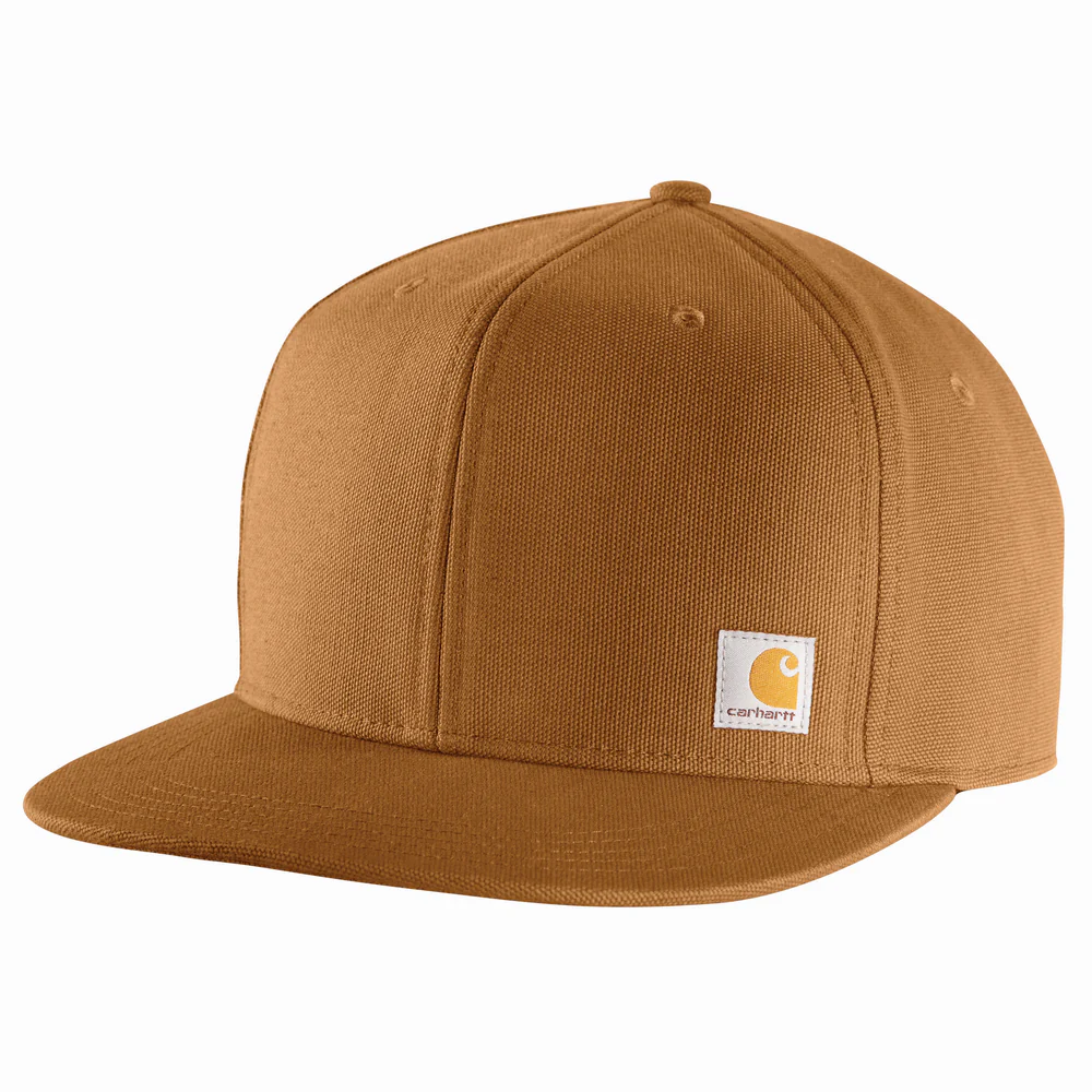 Firm Duck Flat Brim Cap - 211-Carhartt Brown | Carhartt 106665 - Image 2