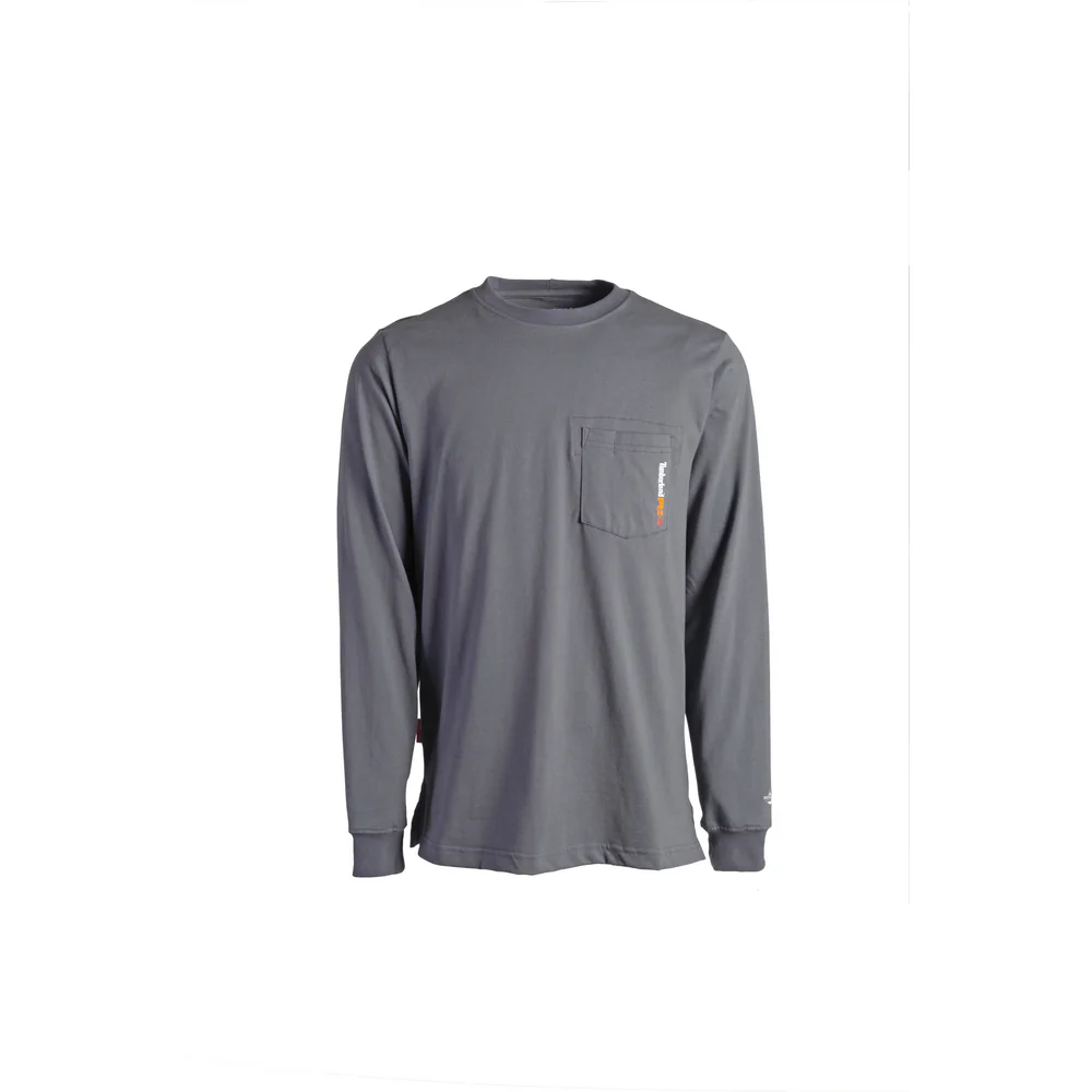 FLAME RESISTANT COTTON CORE POCKET T-SHIRT WITH LOGO - 003-Charcoal | Timberland PRO TB0A23PF