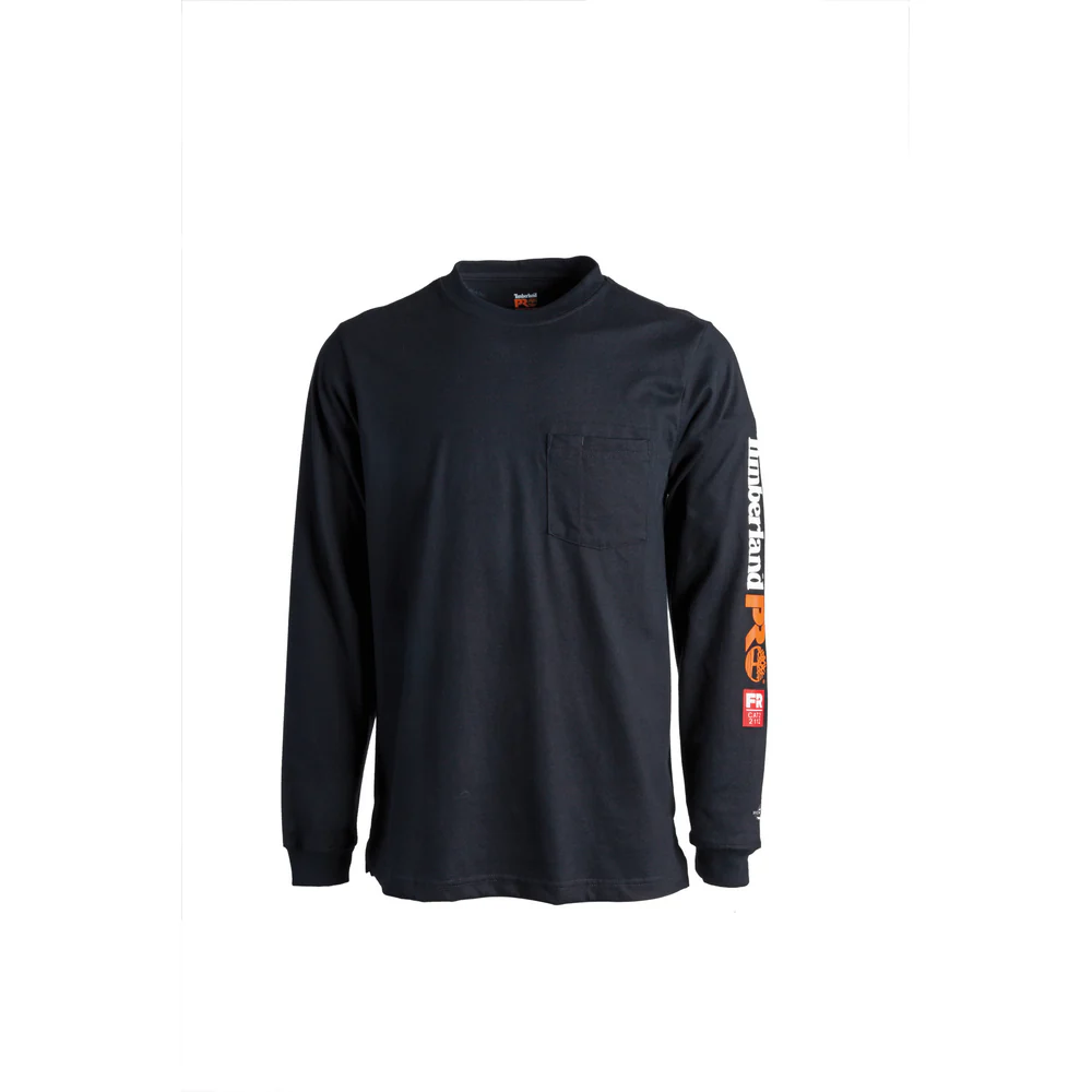 FLAME RESISTANT COTTON CORE POCKET T-SHIRT WITH SLEEVE LOGO - 001-Black | Timberland PRO TB0A1V8D