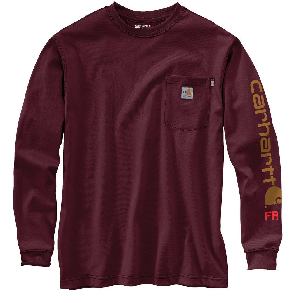 Flame Resistant Force Loose Fit Lightweight Long-Sleeve Logo Graphic T-Shirt - PRT-Port | Carhartt 104130