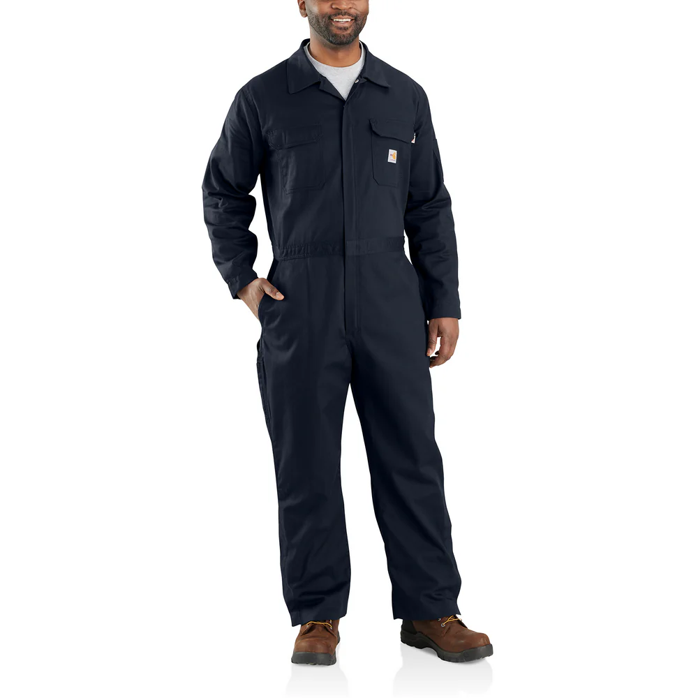 Flame Resistant Loose Fit Twill Coverall - DNY-Dark Navy | Carhartt 105016 - Image 5