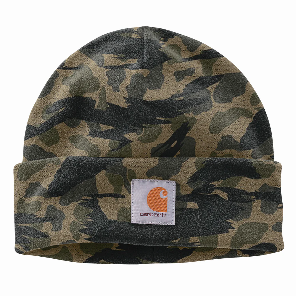 FLEECE CAMO BEANIE - N15-Black Blind Duck Camo | Carhartt 105170