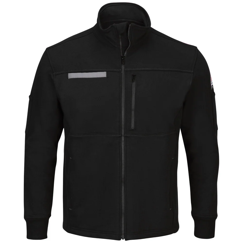 FLEECE FR FULL ZIP JACKET - BK-Black | Bulwark SEZ2