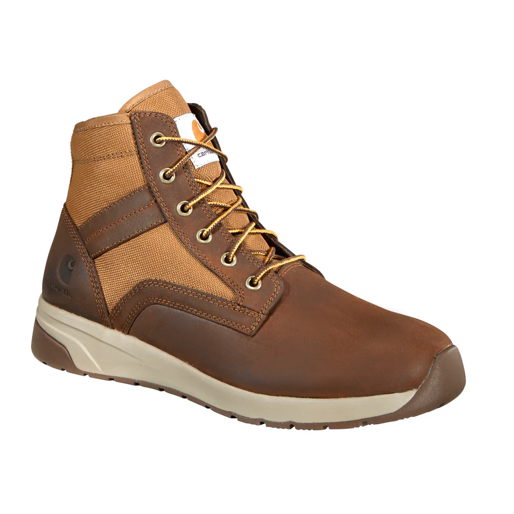 FORCE 5-INCH LIGHTWEIGHT SNEAKER BOOT - BRN-Brown Leather And Tan Duck | Carhartt FA5015-M - Image 4