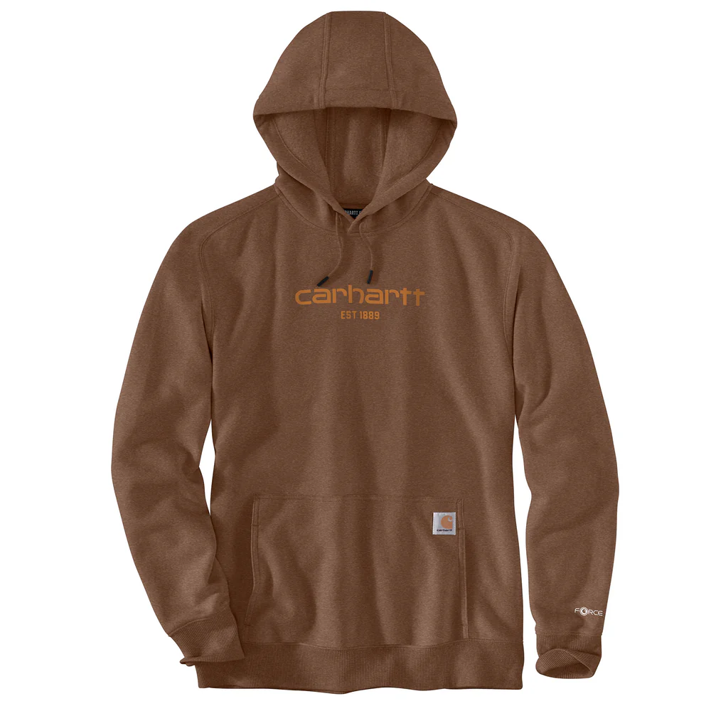Force Relaxed Fit Lightweight Logo Graphic Sweatshirt - B86-Mocha Heather | Carhartt 106655
