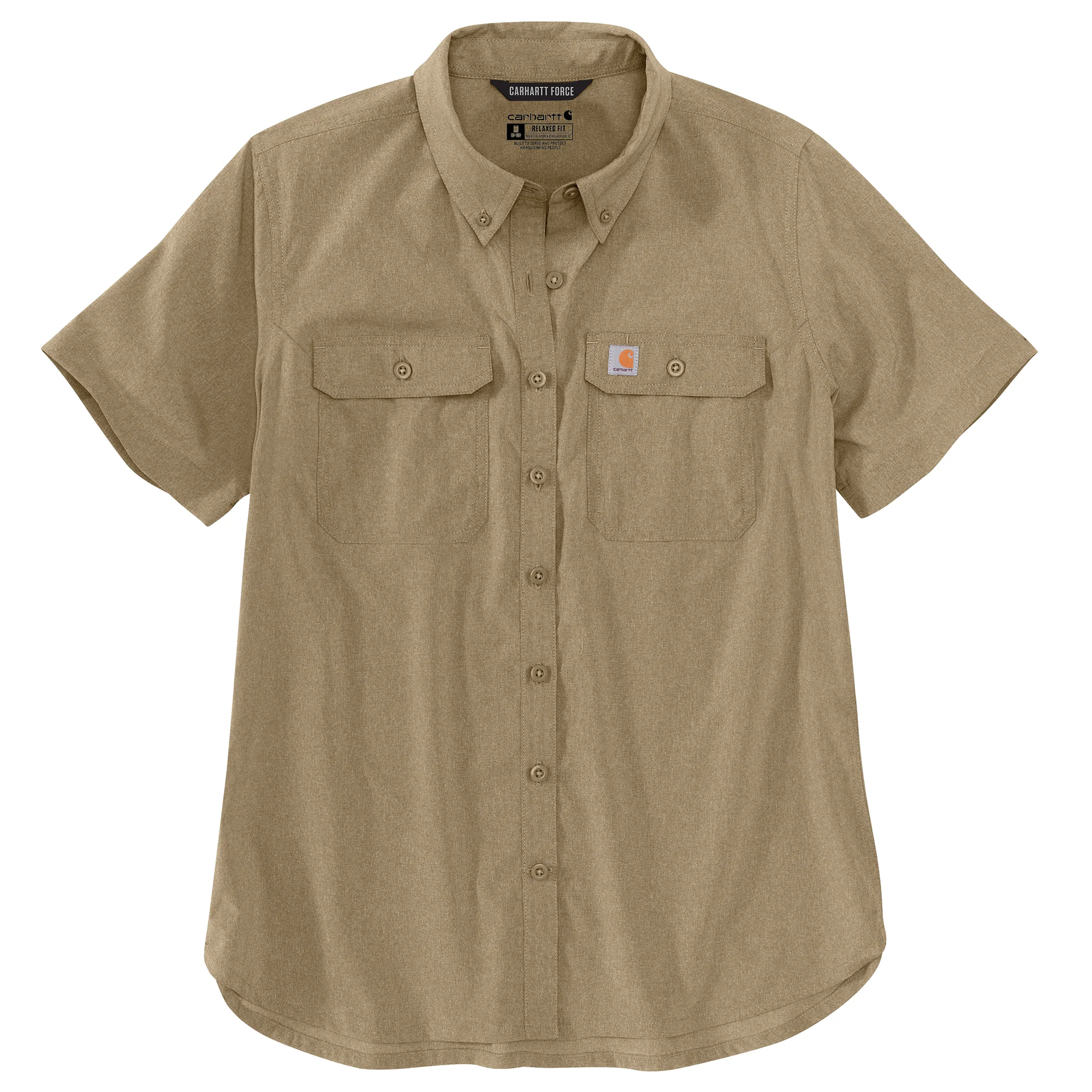 Force Relaxed Fit Lightweight Short Sleeve Shirt - DKH-Dark Khaki | 105537 - Image 3