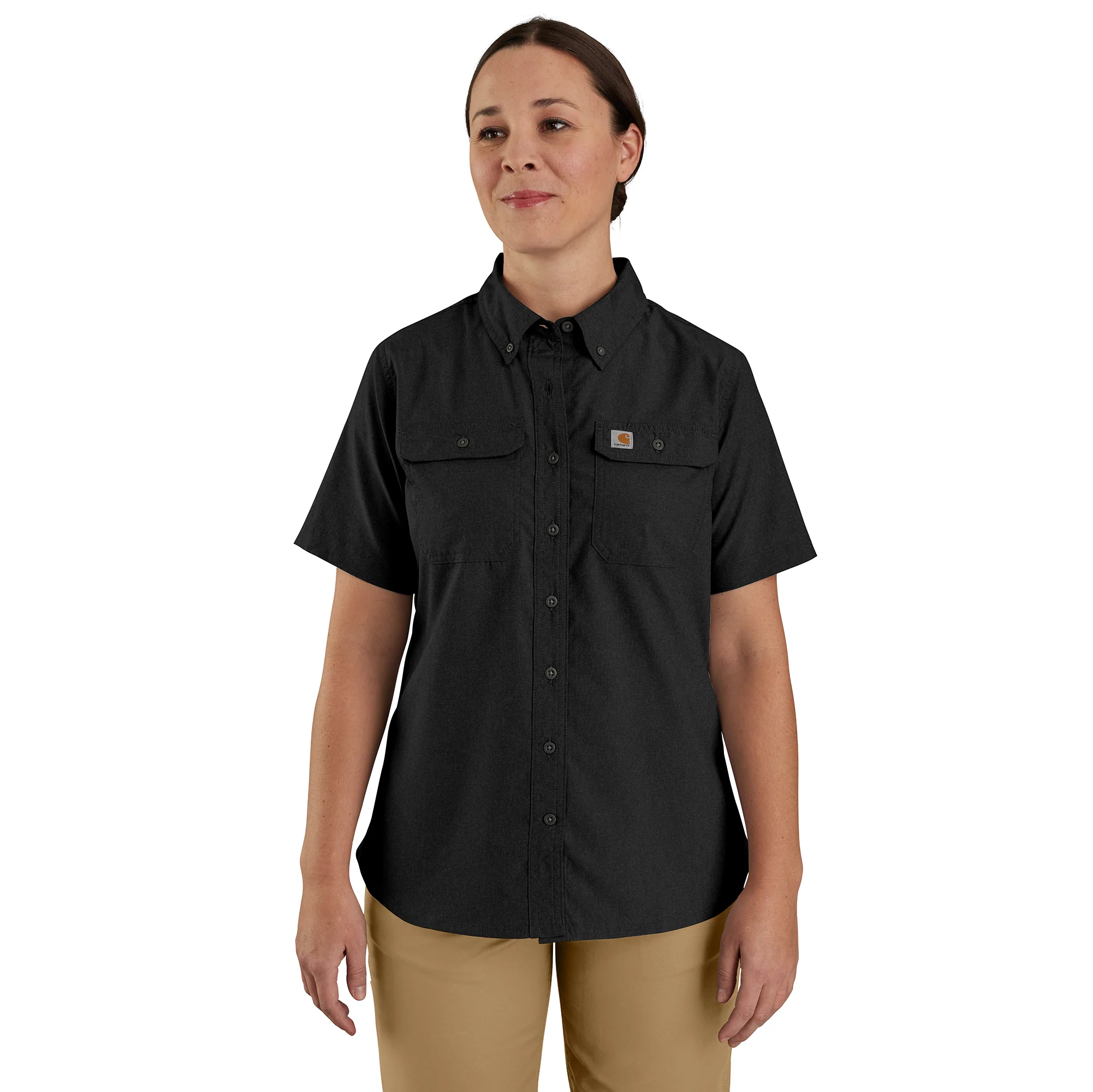 Force Relaxed Fit Lightweight Short Sleeve Shirt - N04-Black | 105537