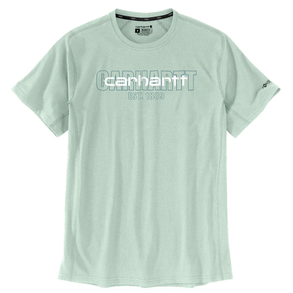 Force Relaxed Fit Midweight Short-Sleeve Logo Graphic T-Shirt - GH4-Big Sky | Carhartt 106653