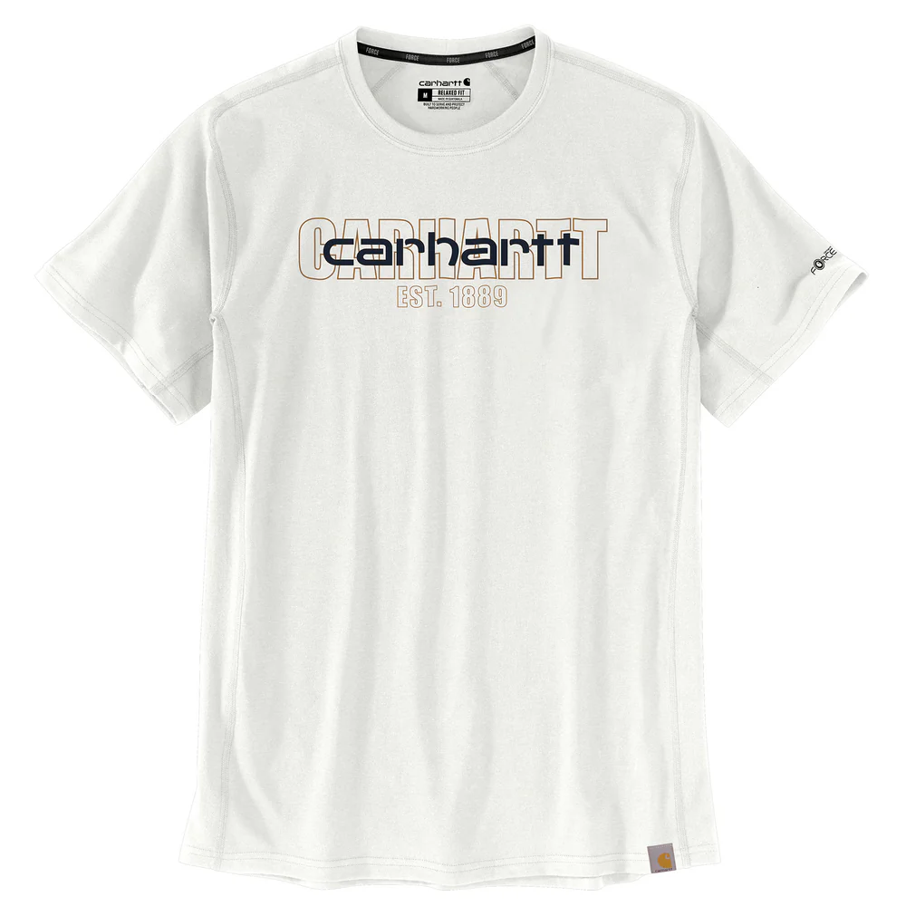 Force Relaxed Fit Midweight Short-Sleeve Logo Graphic T-Shirt - W03-Malt | Carhartt 106653