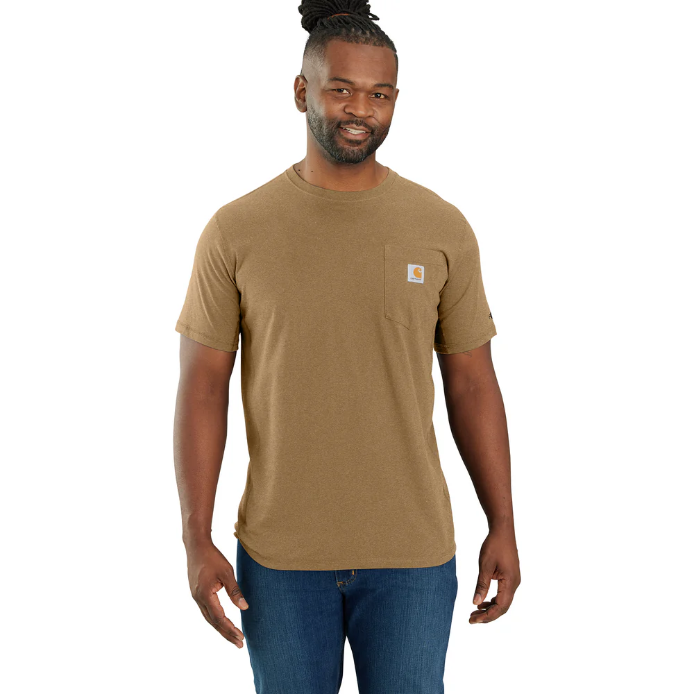 Force Relaxed Fit Midweight Short-Sleeve Pocket T-Shirt - BA0-Shaded Beach Heather | Carhartt 106652