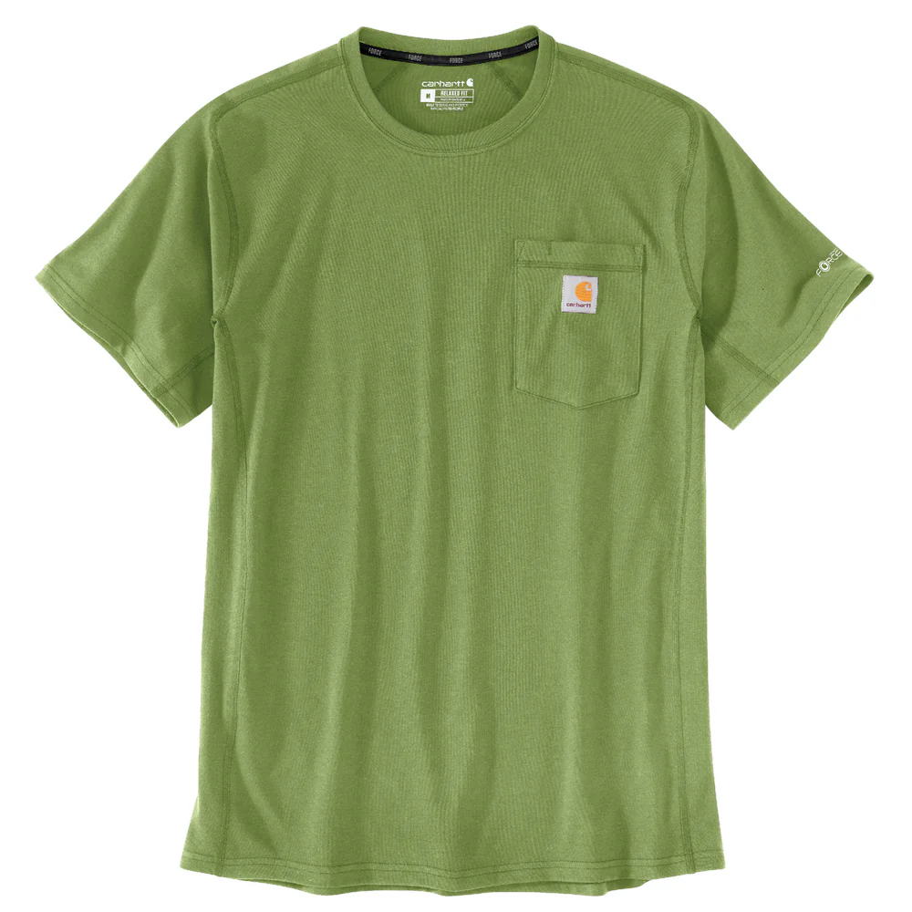 Force Relaxed Fit Midweight Short-Sleeve Pocket T-Shirt - GH2-Switchgrass | Carhartt 106652