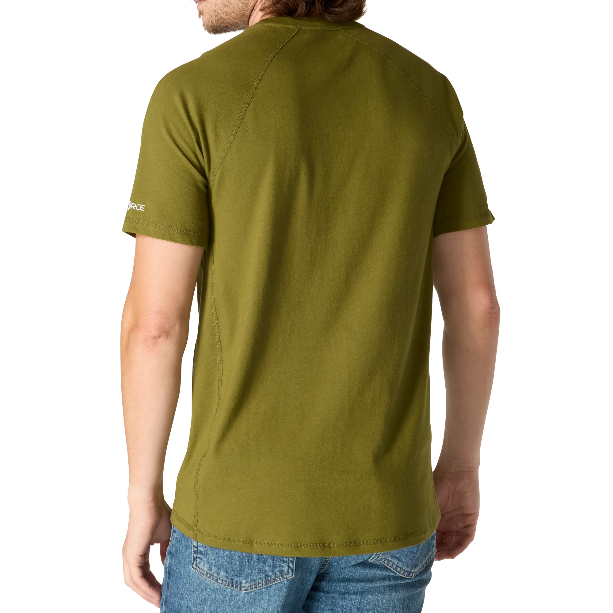 Force Relaxed Fit Midweight Short-Sleeve Pocket T-Shirt - GL7-Dark Bronzed Green | Carhartt 106652 - Image 2