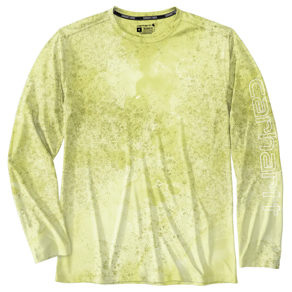 Force Sun Defender Lightweight Long-Sleeve Print T-Shirt - Y58-Citrus Watercolor Camo | Carhartt 106779 - Image 2