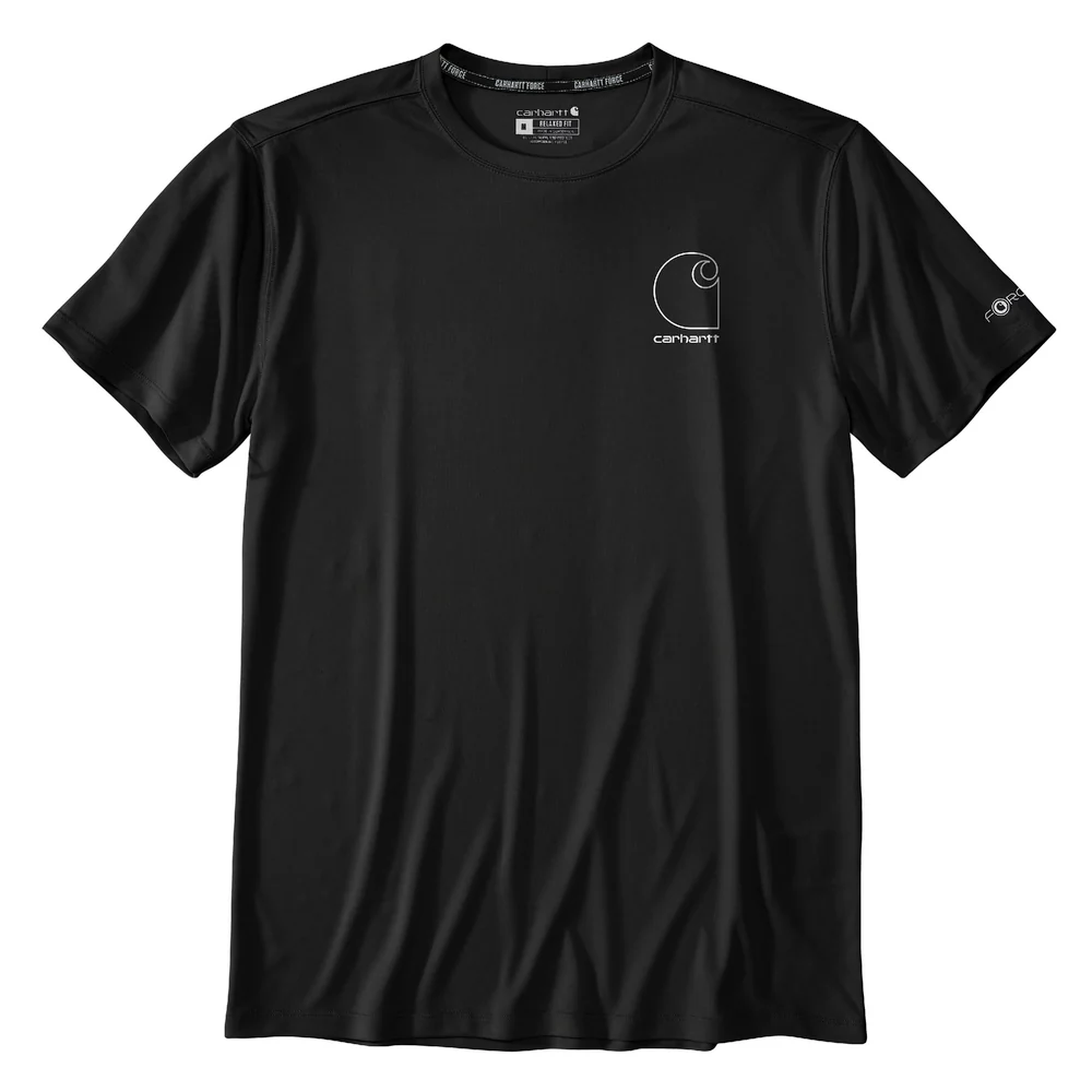 Force Sun Defender™ Lightweight Short-Sleeve Logo Graphic T-Shirt - BLK-Black | Carhartt 106163 - Image 3
