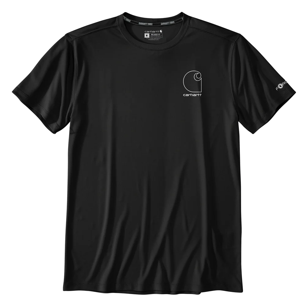 Force Sun Defender™ Lightweight Short-Sleeve Logo Graphic T-Shirt - BLK-Black | Carhartt 106163 - Image 4