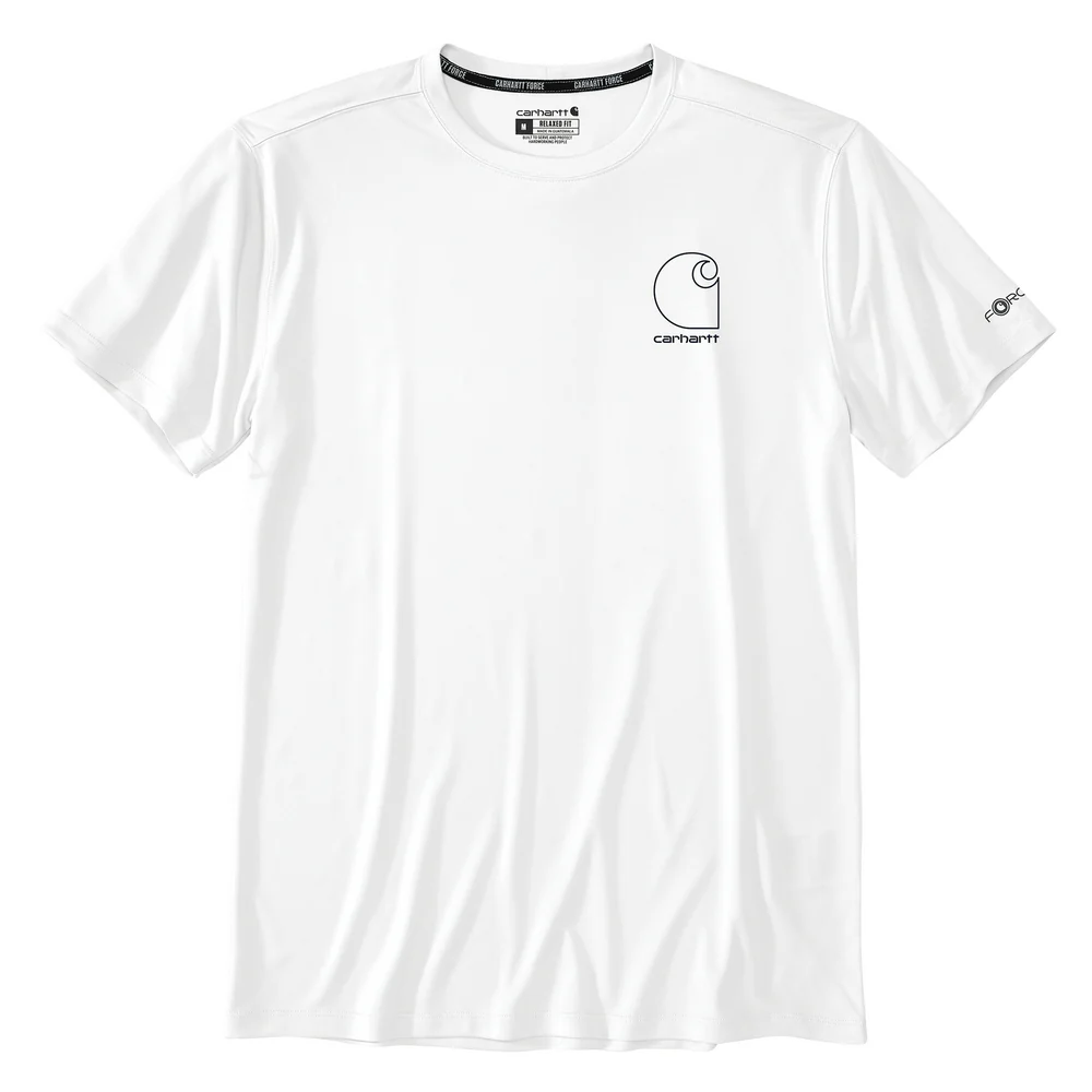 Force Sun Defender Lightweight Short-Sleeve Logo Graphic T-Shirt - W34-White-Navy | Carhartt 106163 - Image 2