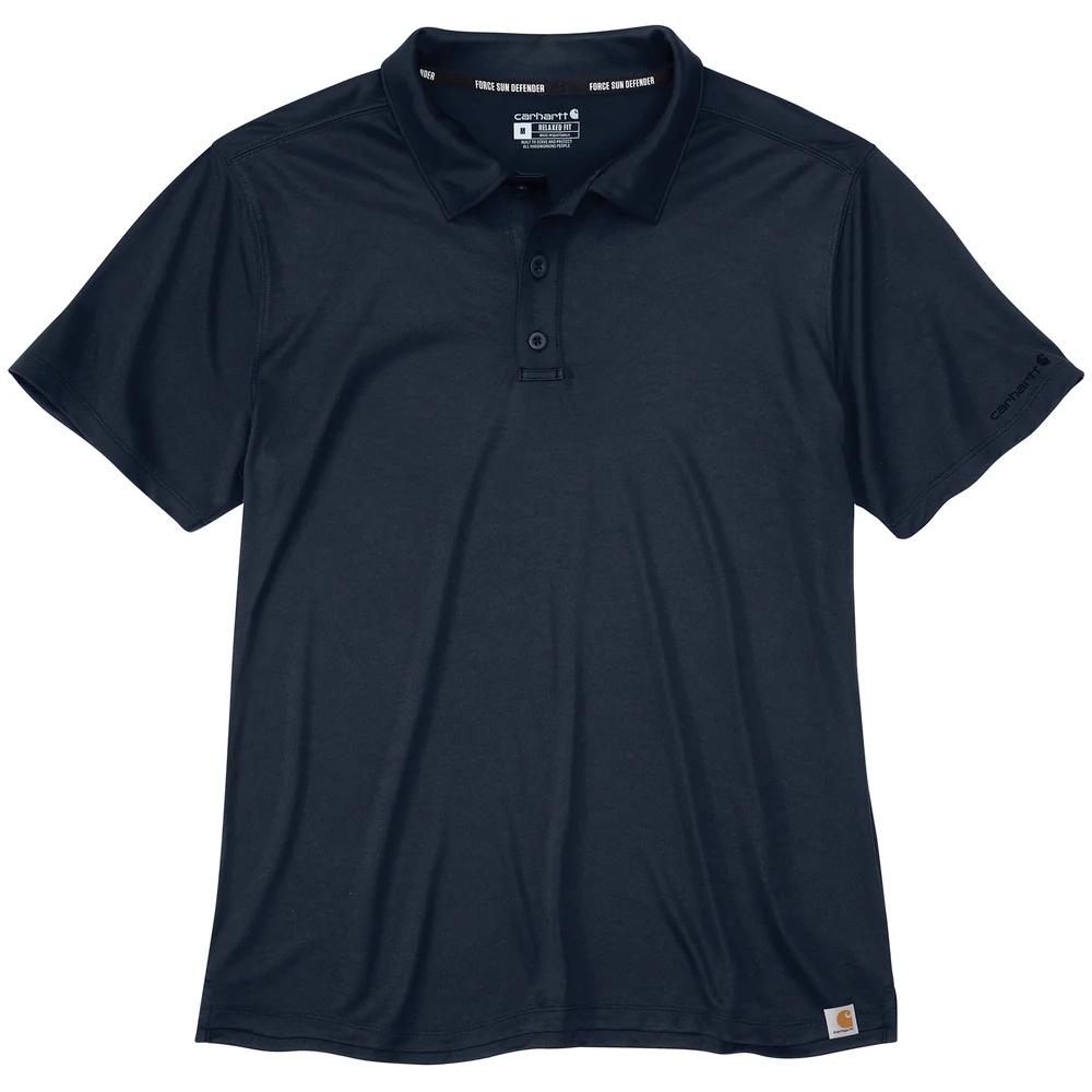 Force Sun Defender Lightweight Short-Sleeve Polo - I26-Navy | Carhartt 106899