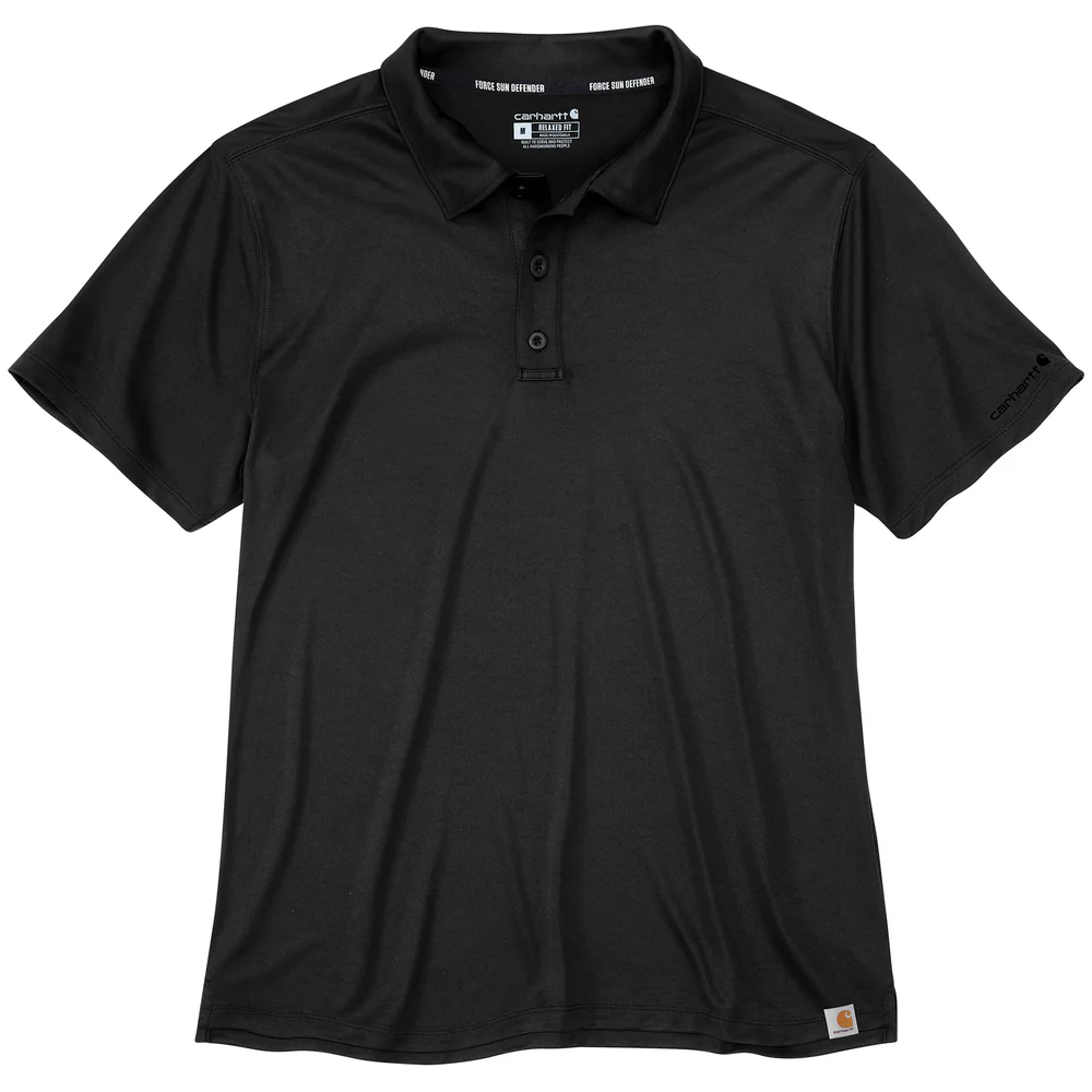Force Sun Defender Lightweight Short-Sleeve Polo - N04-Black | Carhartt 106899 - Image 2