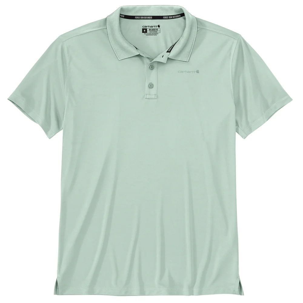 Force Sun Defender Relaxed Fit Lightweight Short-Sleeve Polo - GH4-Big Sky | Carhartt 106901