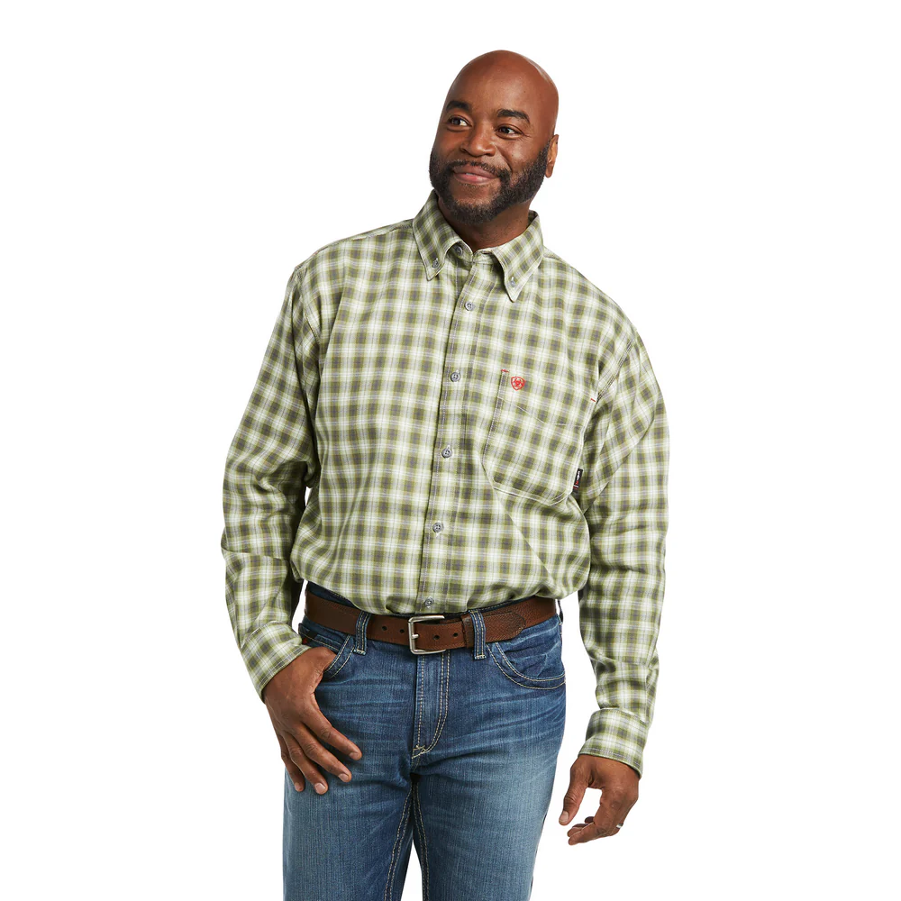 FR ABRELL LONG-SLEEVE WORK SHIRT - 300-Green | Ariat 10037329