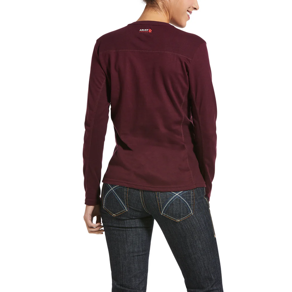 FR AC CREW LONG SLEEVE TOP - 500-Purple | Ariat 10032958 - Image 2