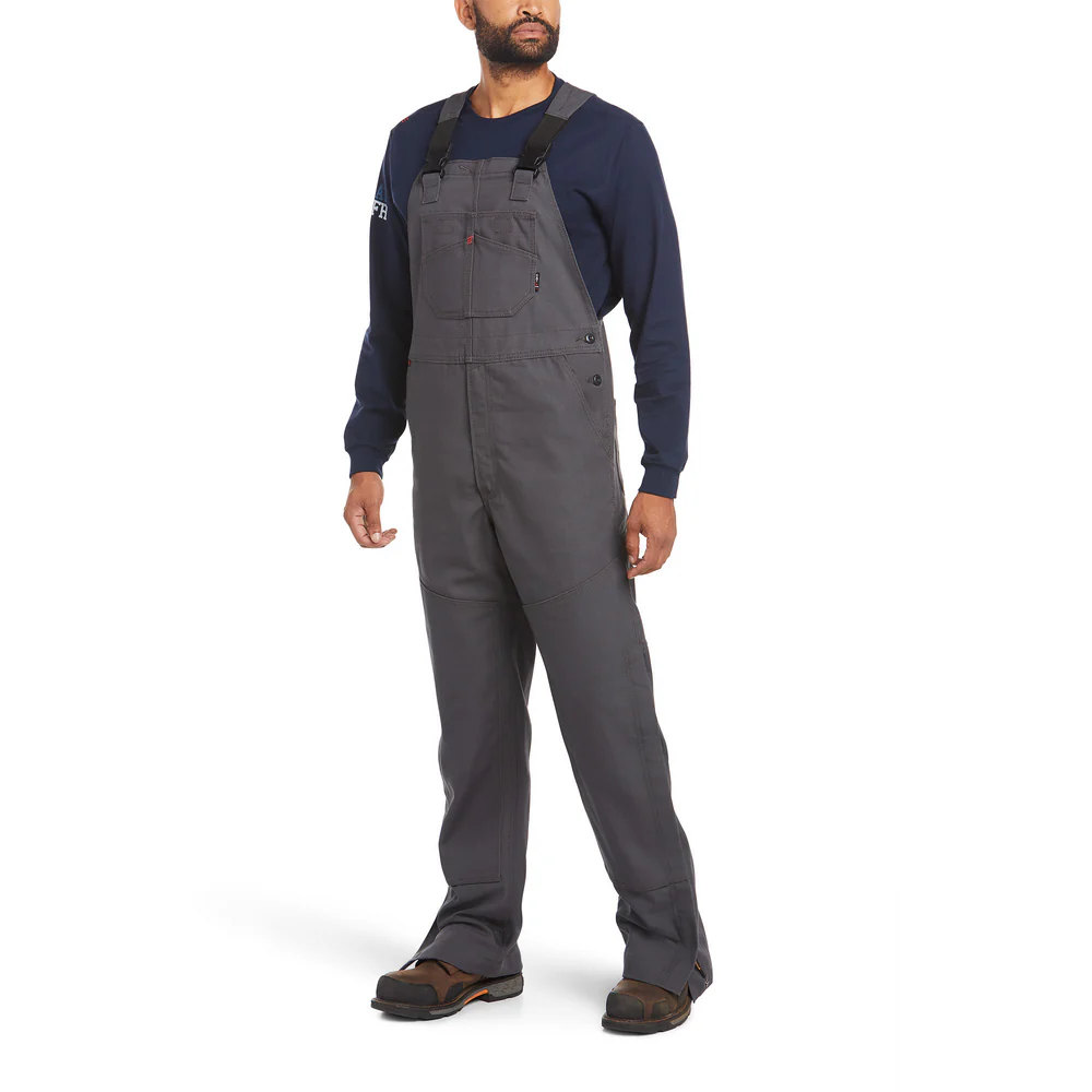 FR CANVAS UNLINED BIB OVERALL - 020-Gray | Ariat 10034650