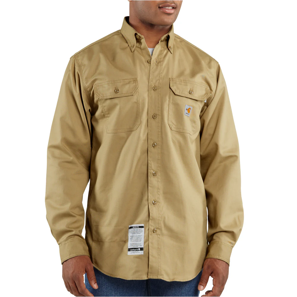 FR CLASSIC TWILL SHIRT - KHI-Khaki | Carhartt FRS160