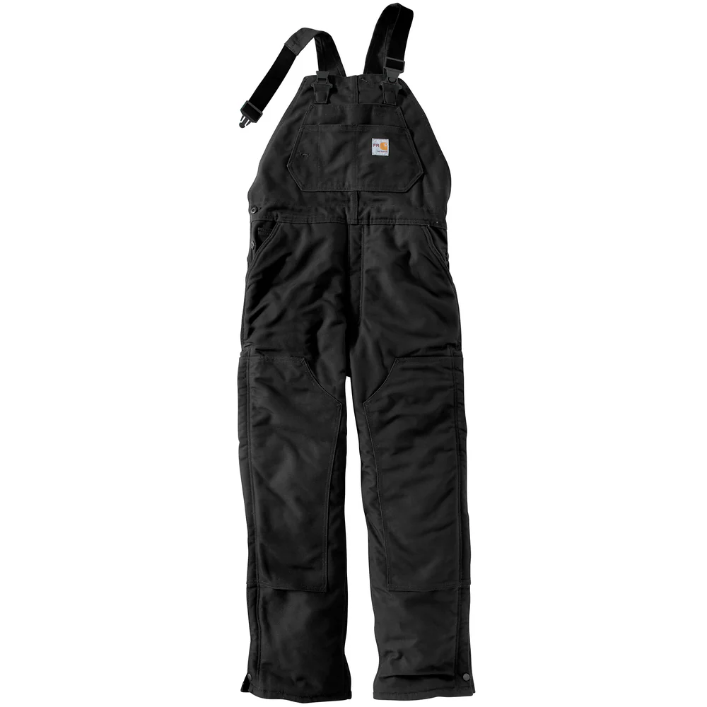 FR DUCK BIB OVERALL - 001-Black | Carhartt 101627